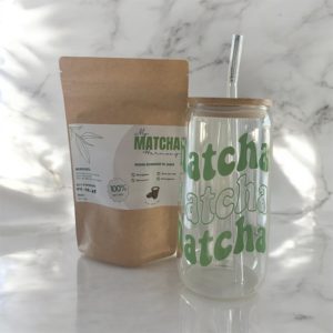 Kit matcha et verre vert
