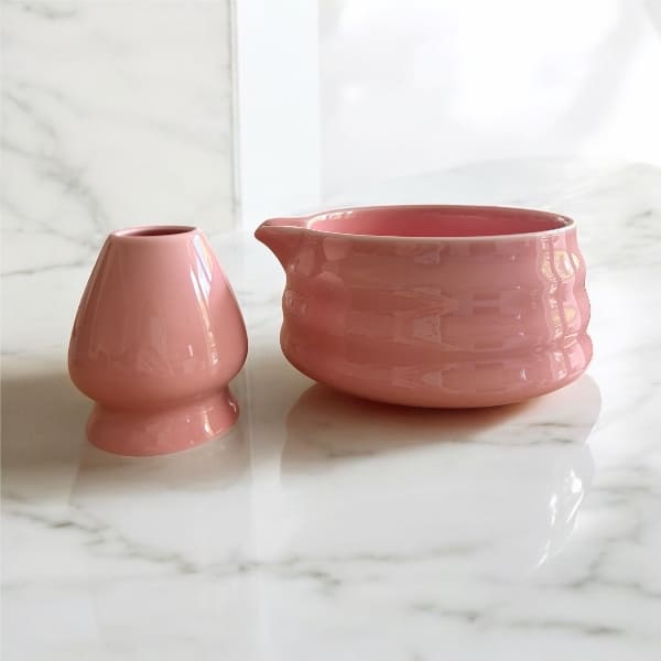 kit de cérémonie en céramique rose